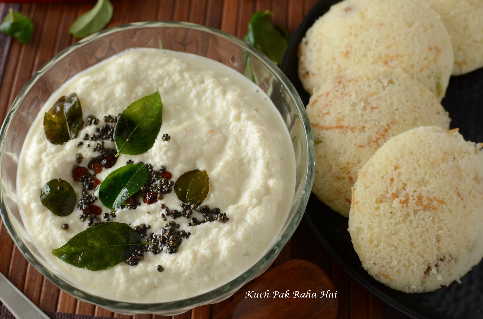 Instant Coconut Chutney with desiccated coconut powder