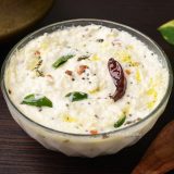 Instant coconut chutney recipe with dry coconut powder.