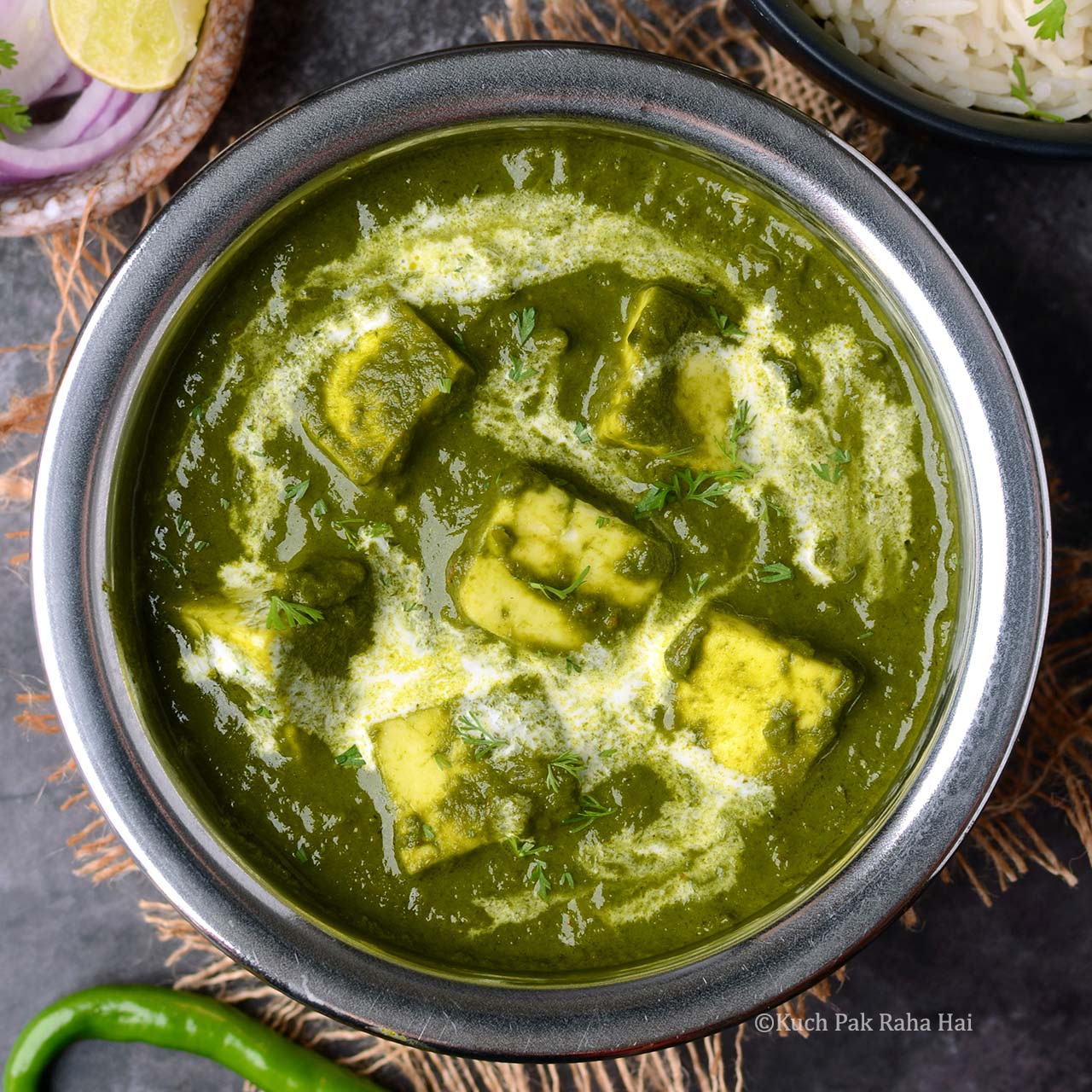 Palak Paneer Recipe (Indian spinach dish)
