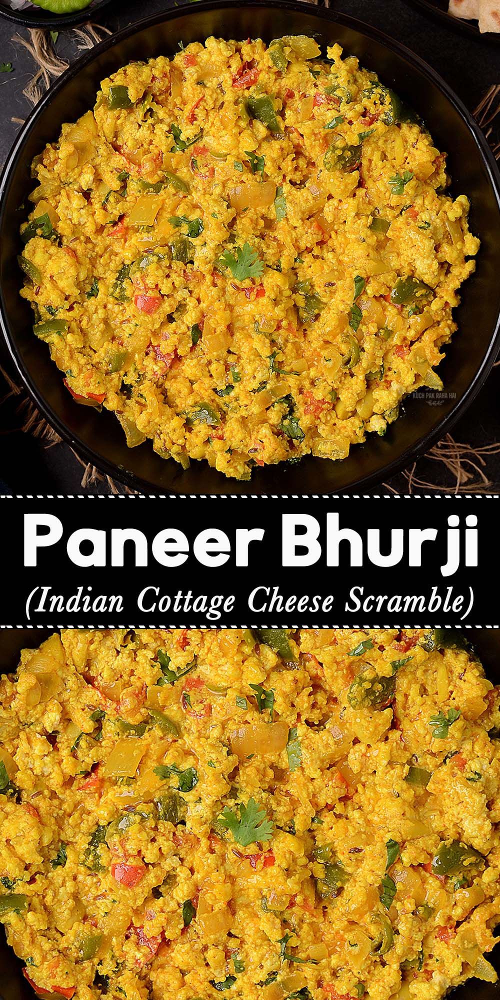 Scrambled cottage cheese Indian style.