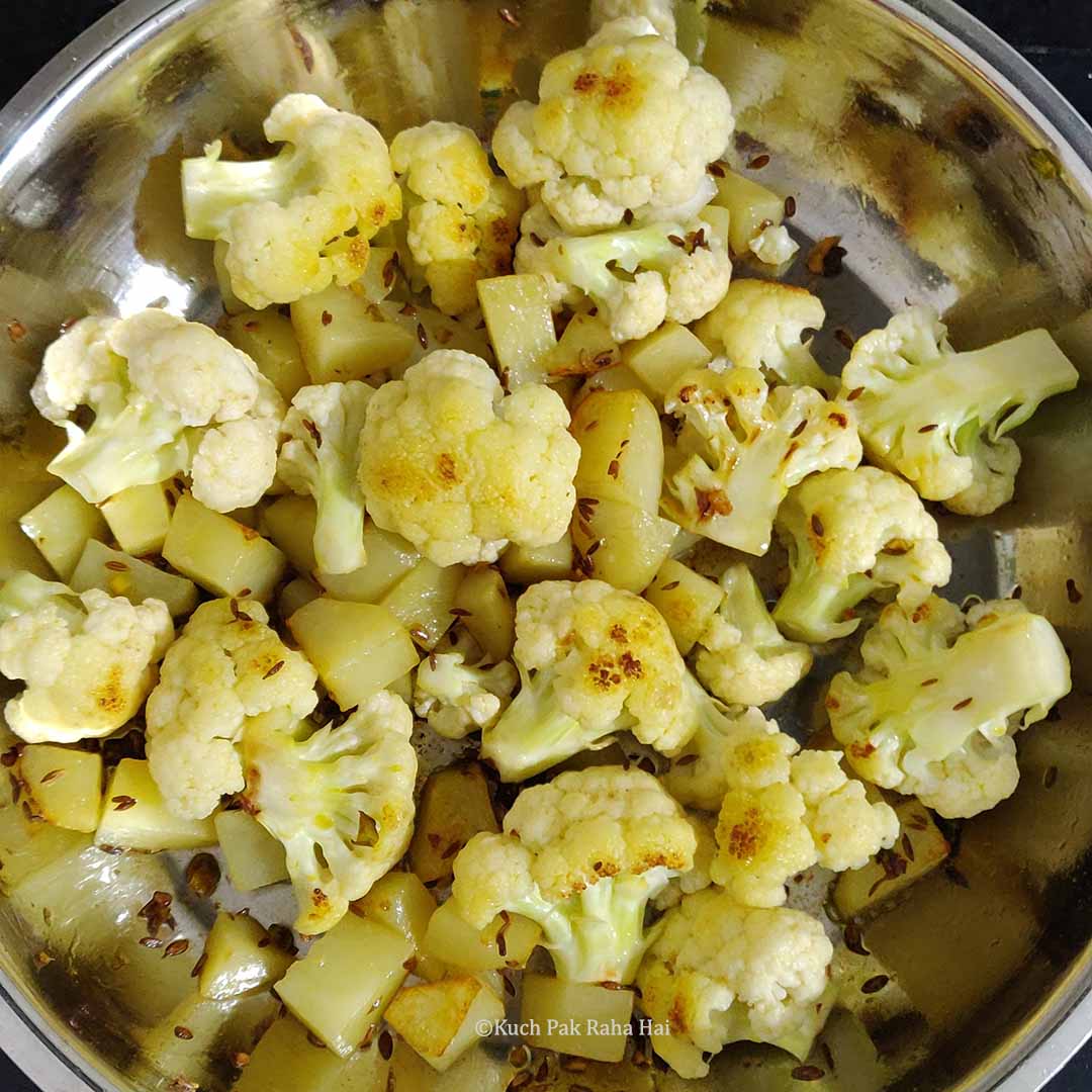 Sautéed aloo gobhi.