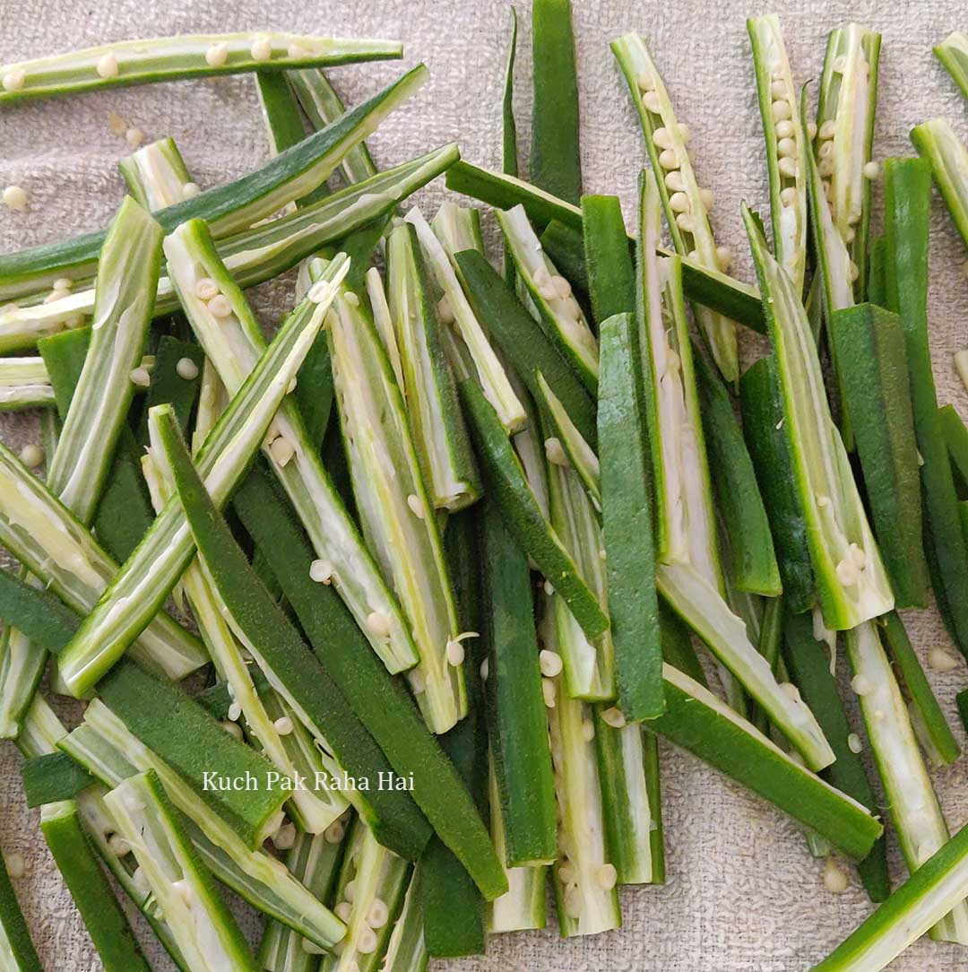 Sliced okra.