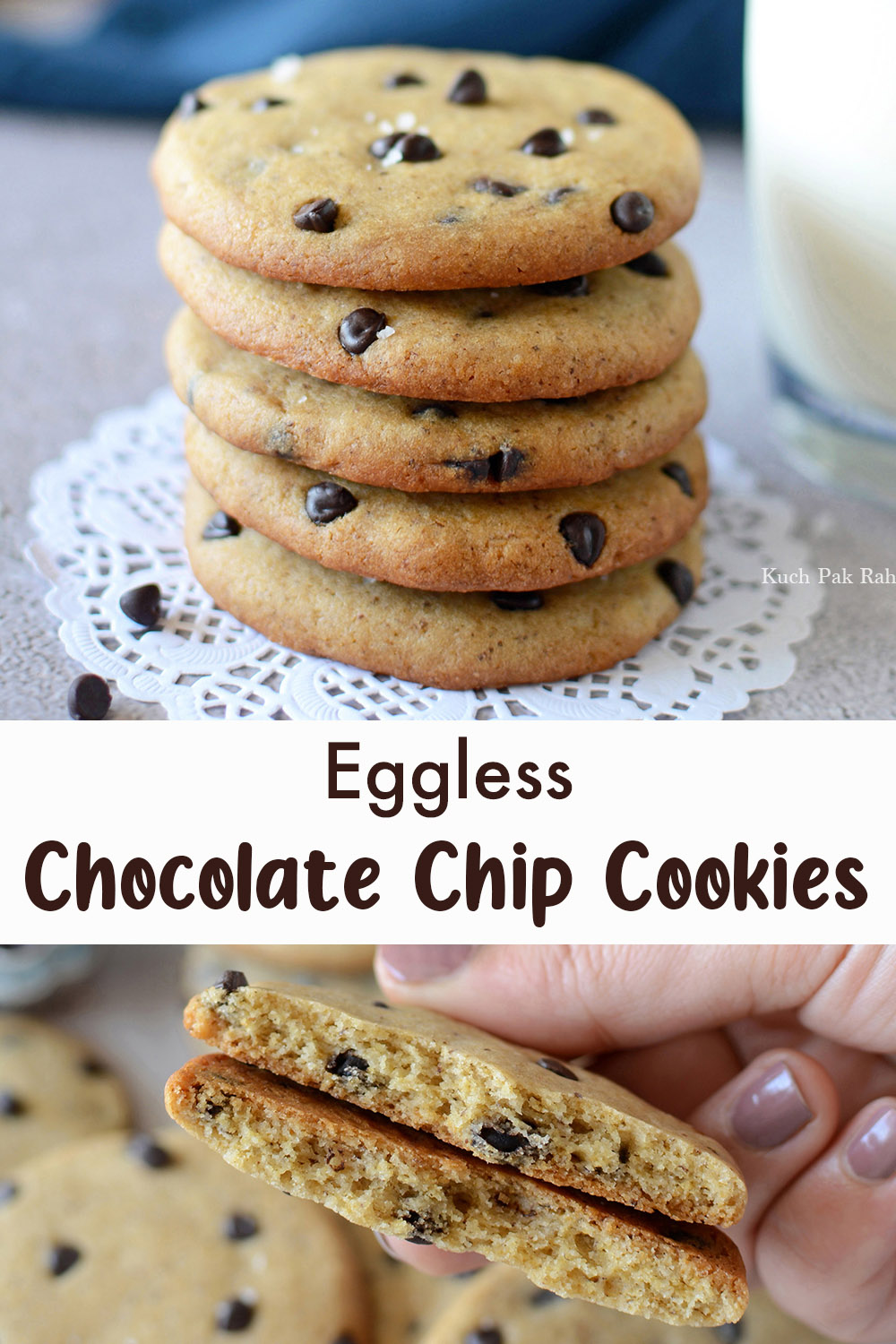 Easy Eggless Chocolate Chip Cookies Recipe