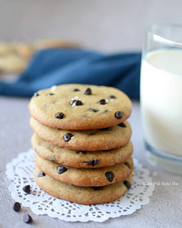 Eggless Choco Chip Cookies Recipe