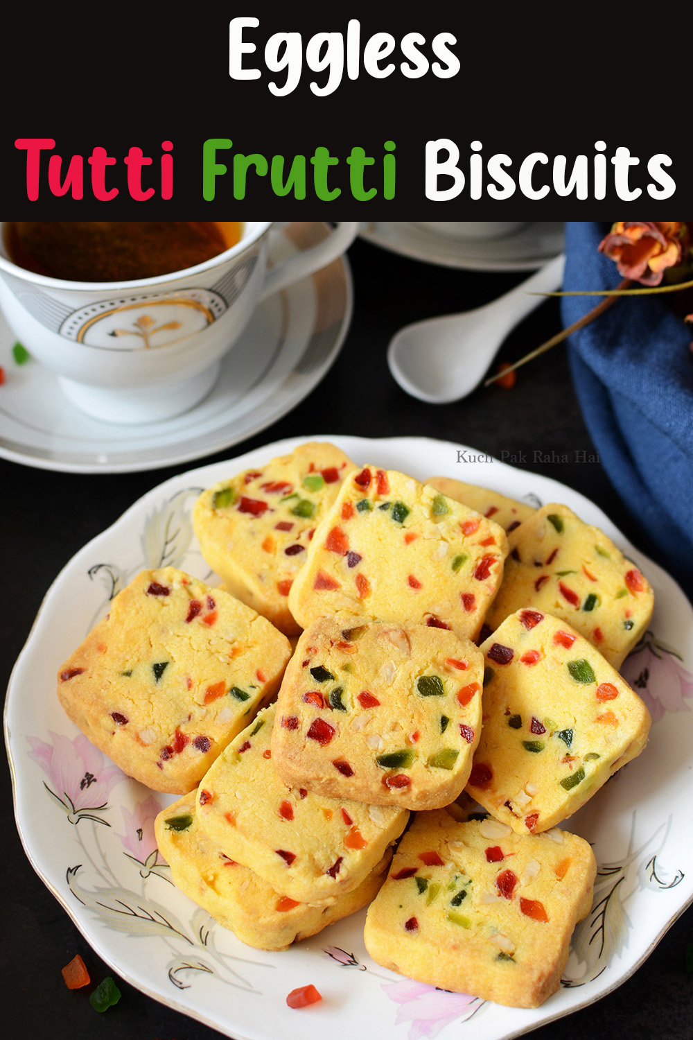 Eggless Tutti Frutti Cookies Fruit Biscuits Karachi Bakery Style