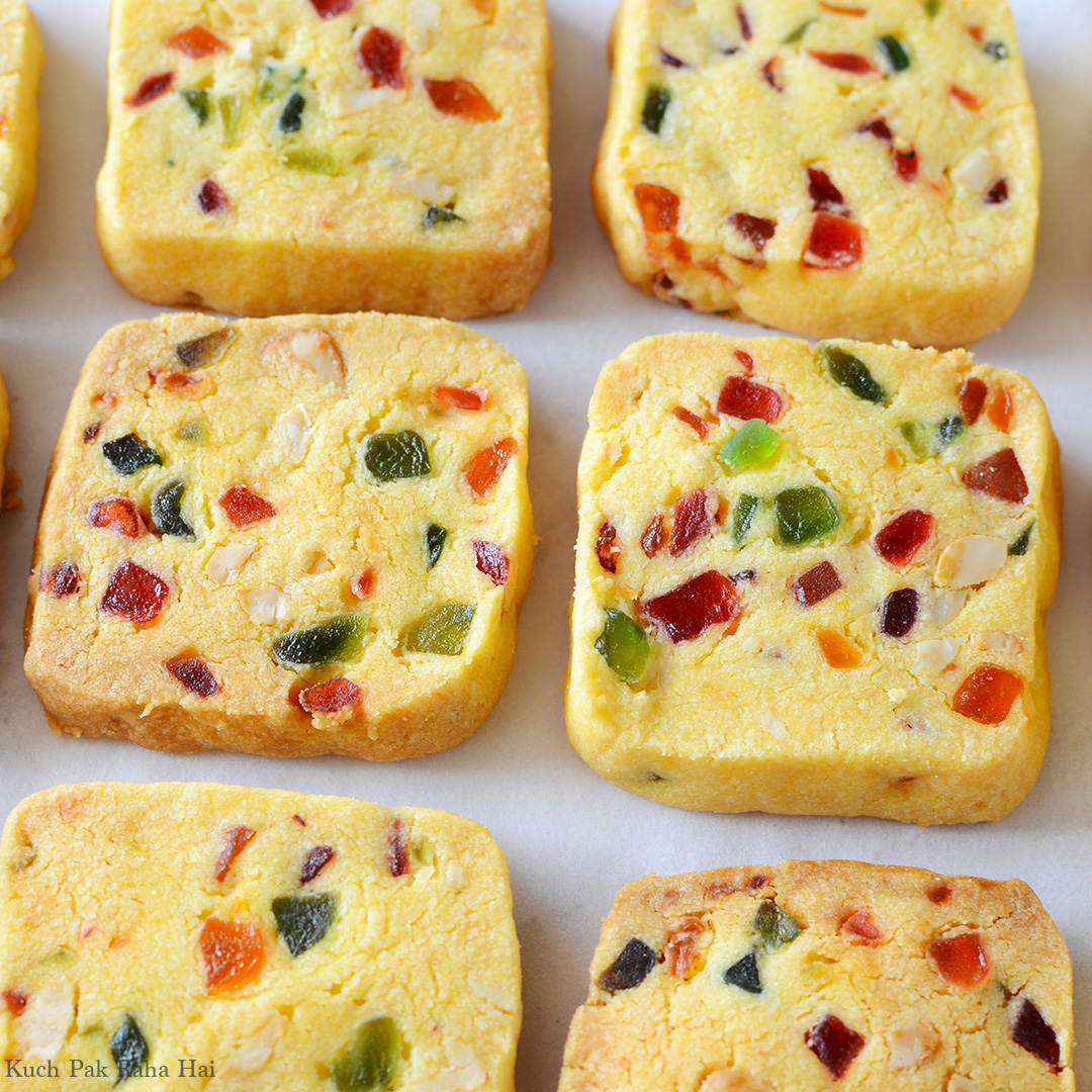 Tutti frutti biscuits recipe.