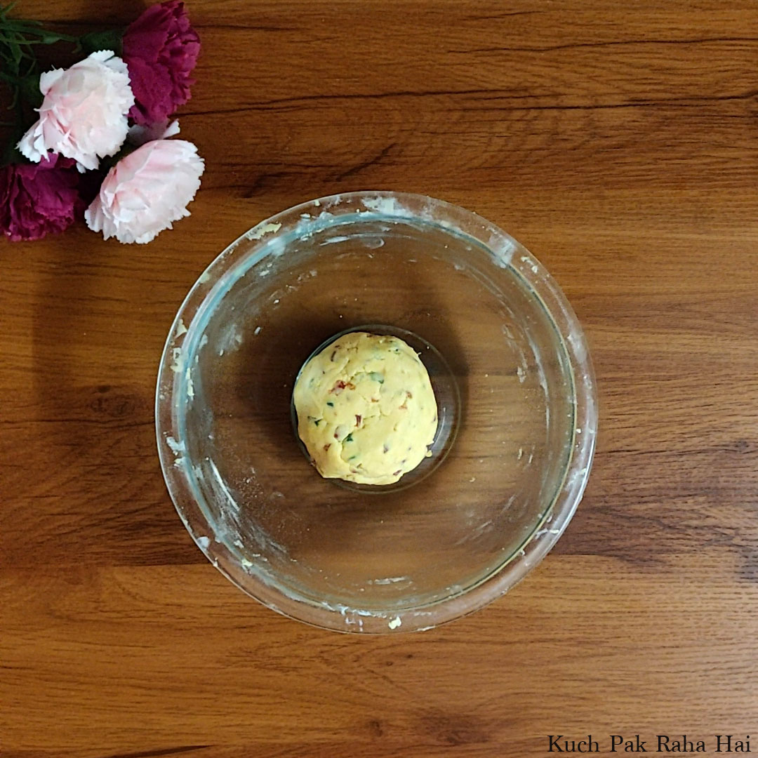 Making cookie dough.