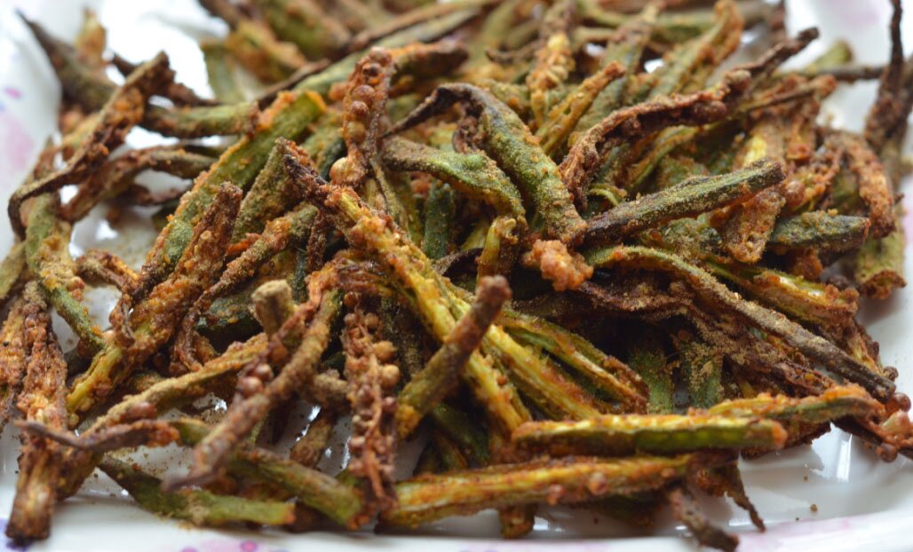 Kurkuri Bhindi Crispy Okra In Air Fryer