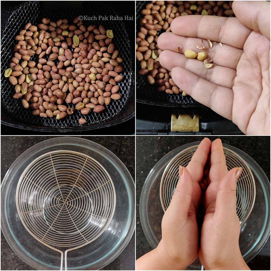 Dry roasted peanuts in air fryer (no oil used).