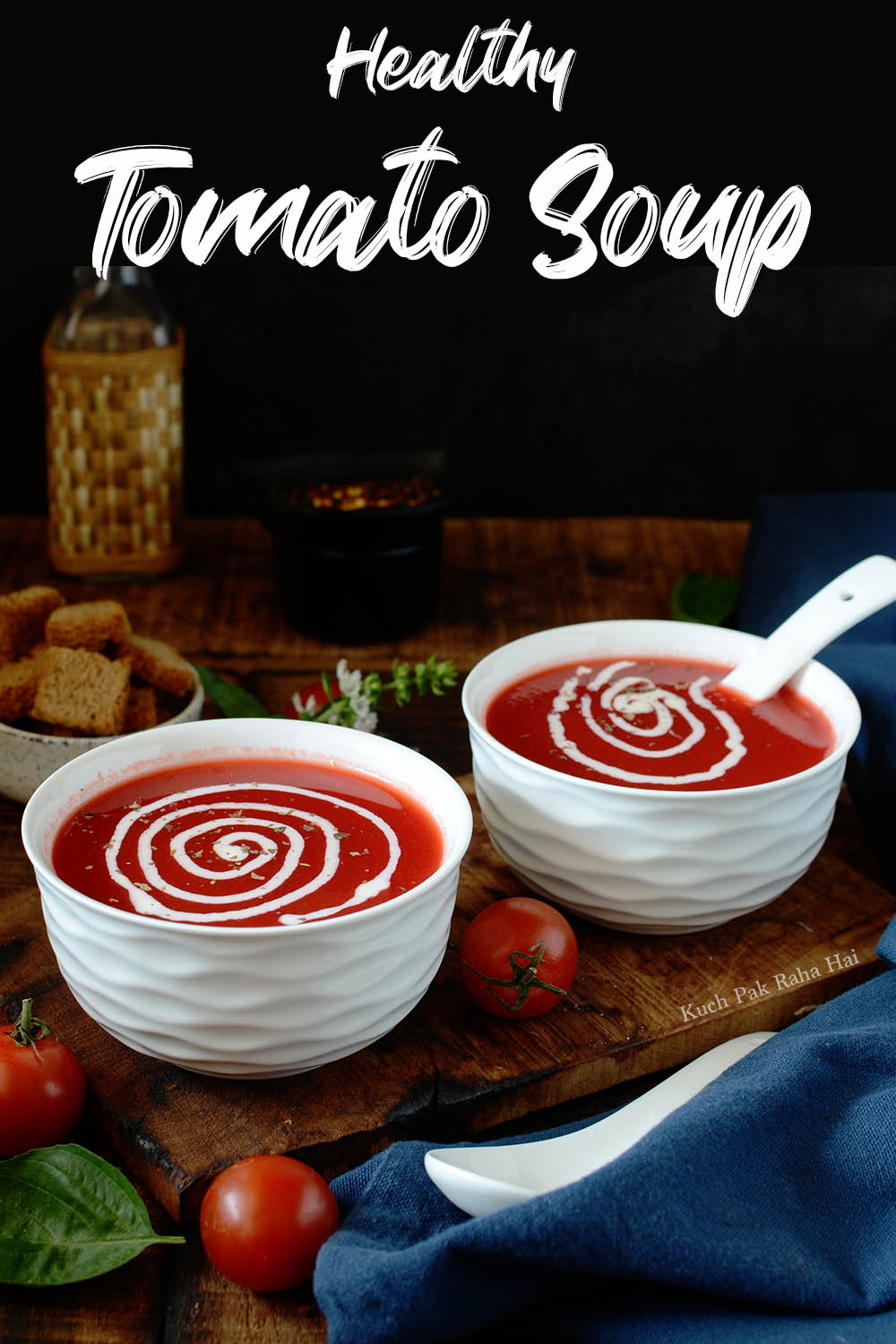 Healthy Tomato Soup with carrots beet and ginger.