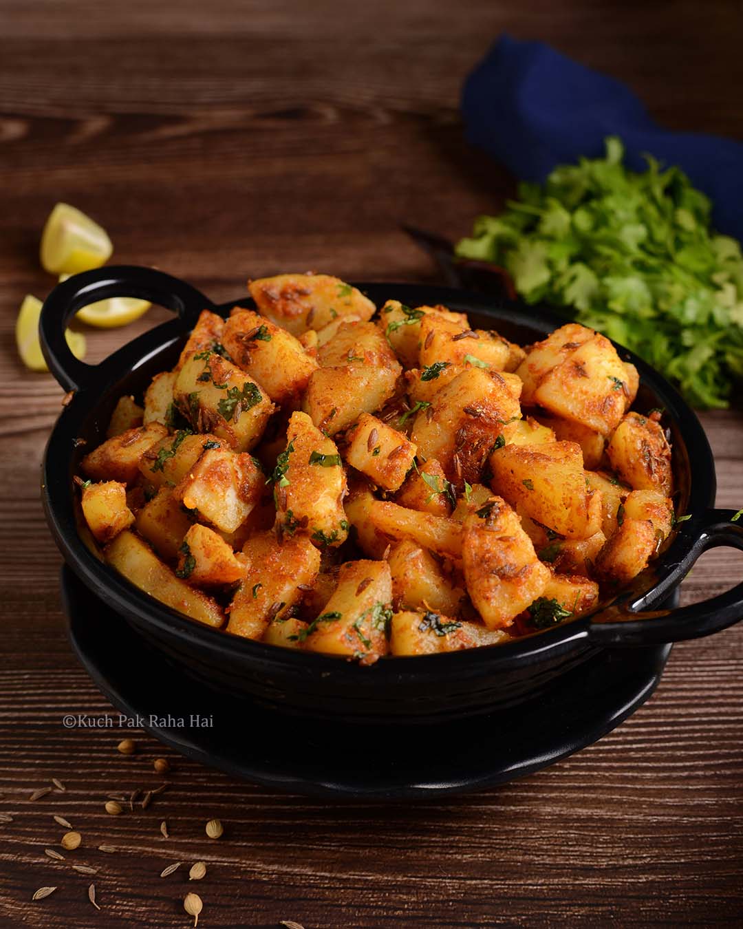 Aloo jeera Indian potato recipe.