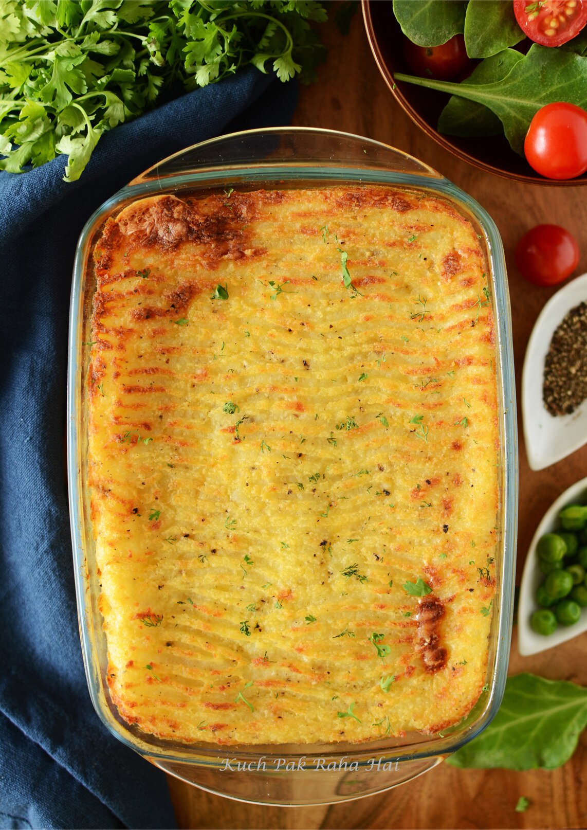 Cottage pie vegetarian recipe.