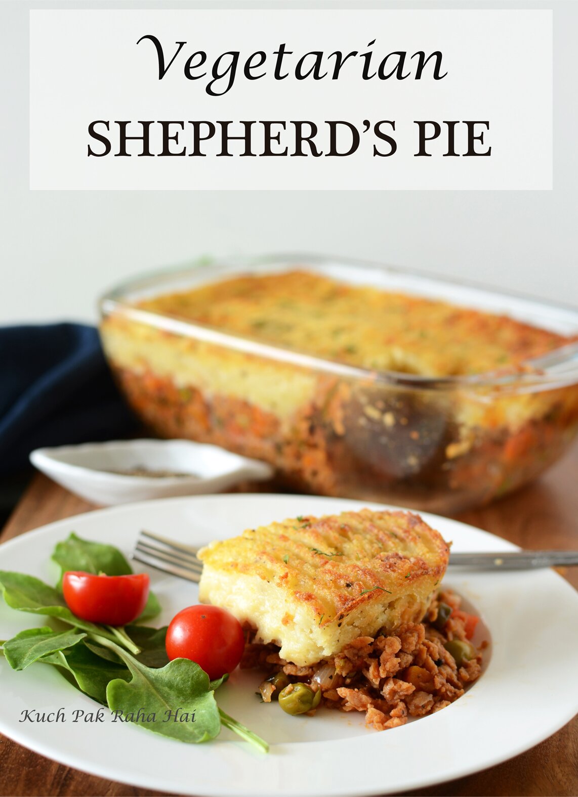 Slice of cottage pie or shepherds pie.