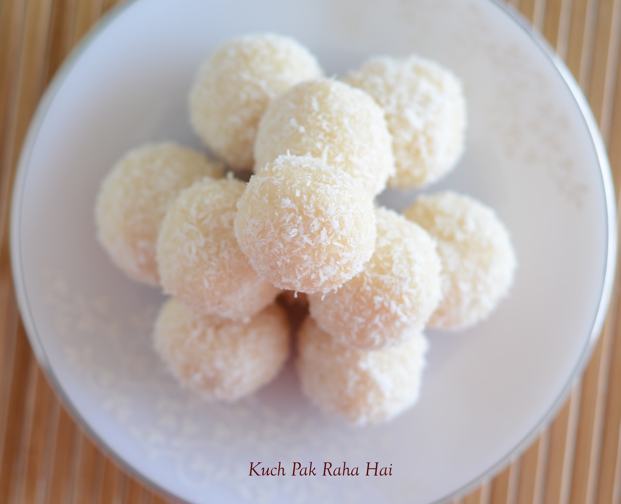 Instant Coconut Ladoos Recipe with desiccated coconut & condensed milk