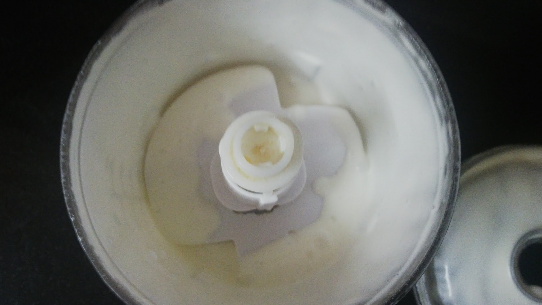 Blending cream to make it light & fluffy.