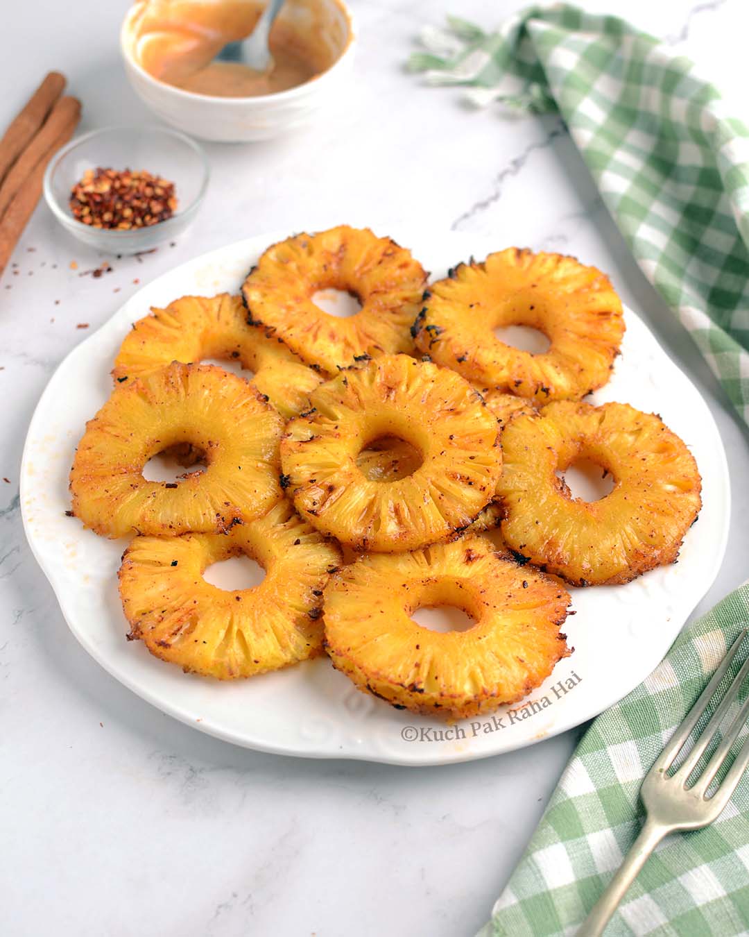 Air Fryer Grilled Pineapple Cinnamon