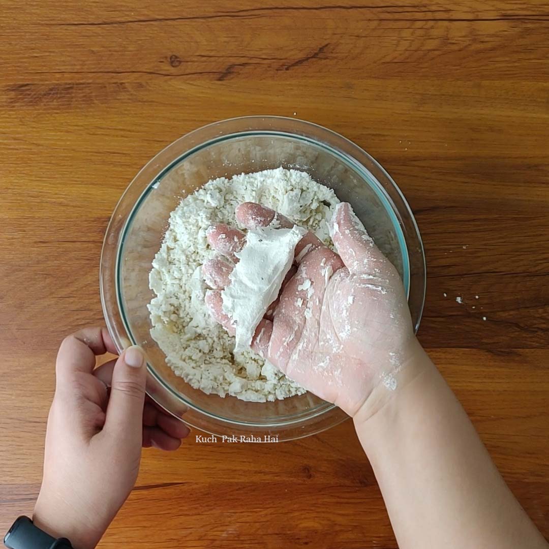 Making dough for pinwheel samosa.