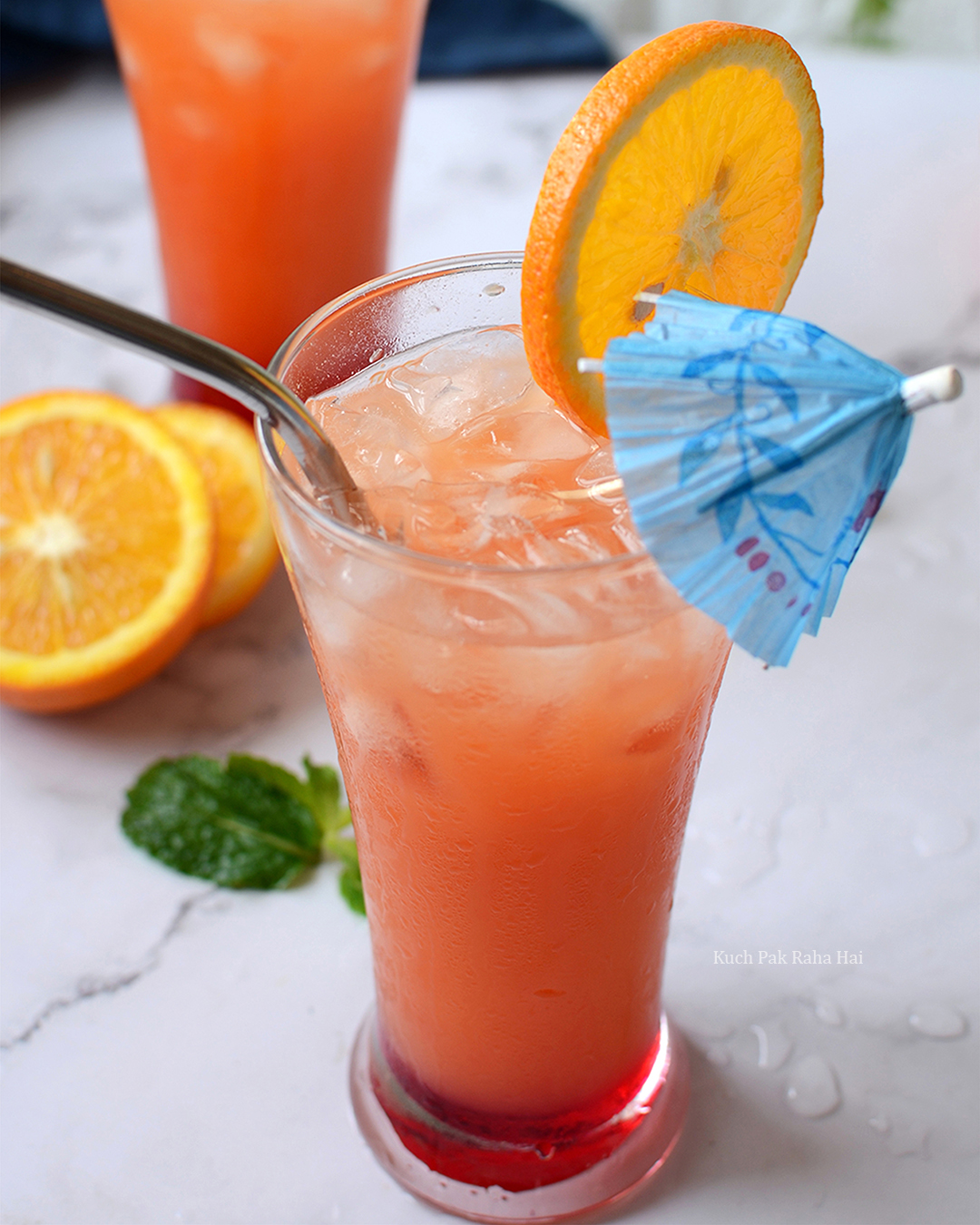 Rose Sunrise Mocktail recipe for summers