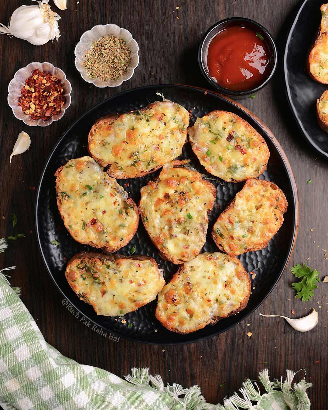 Air Fryer Cheesy Garlic Bread Recipe.