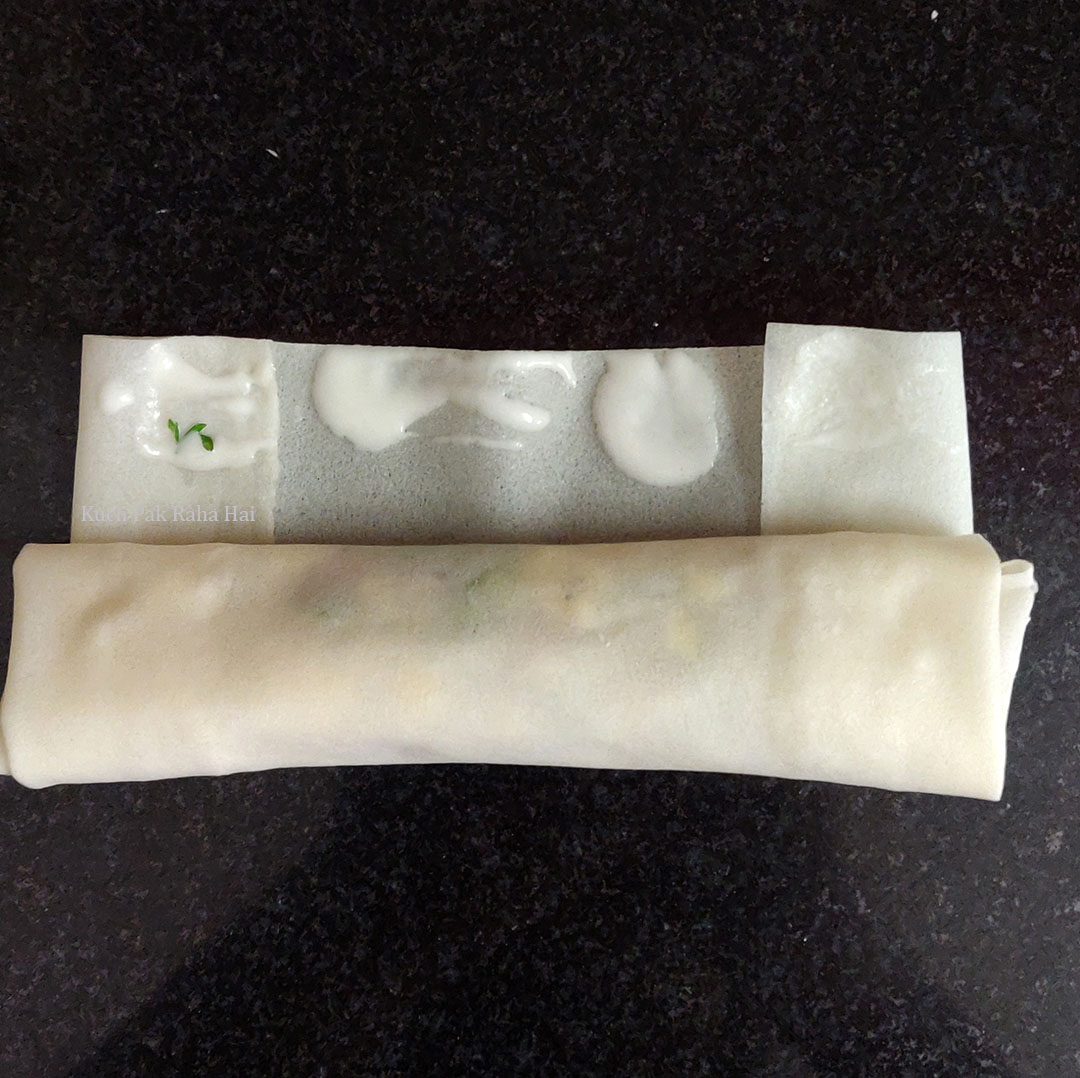 How to fold & seal cheese rolls.