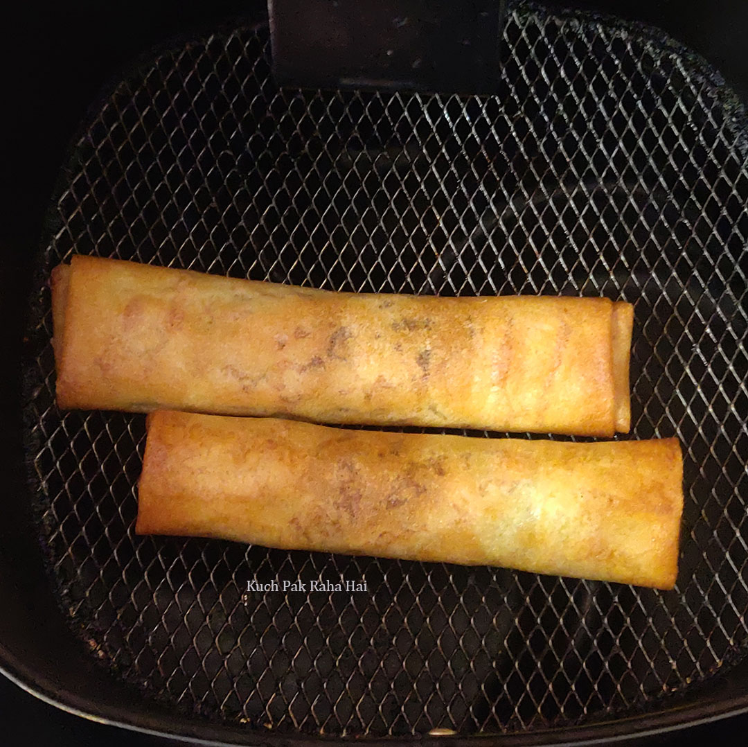 Cheese spring rolls made in air fryer.
