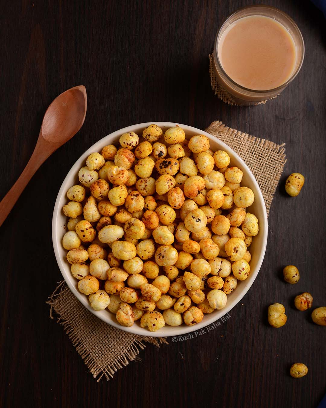 Roasted Makhana in a bowl.