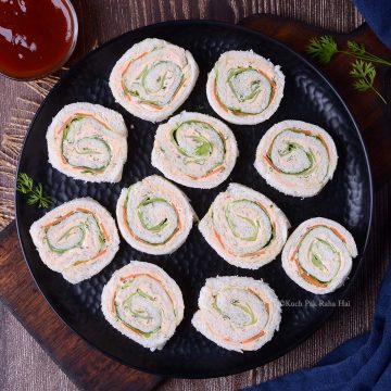 Pinwheel Sandwiches Vegetarian Recipe