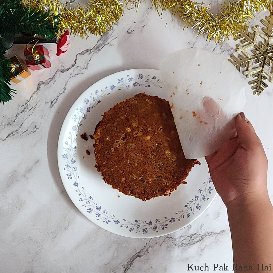 Eggless Christmas Cake Step10