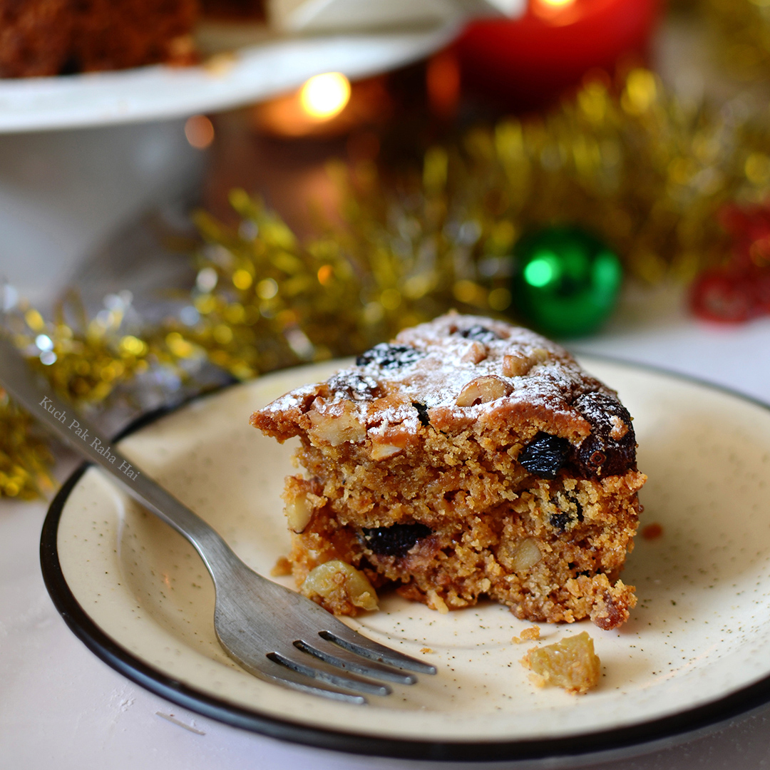 Eggless fruit & rum cake christmas cake plum cake recipe