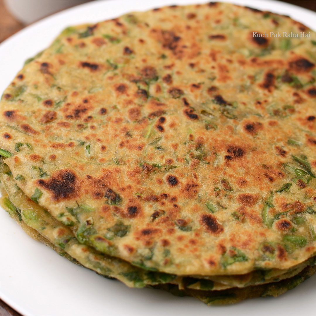 Palak methi ka paratha.