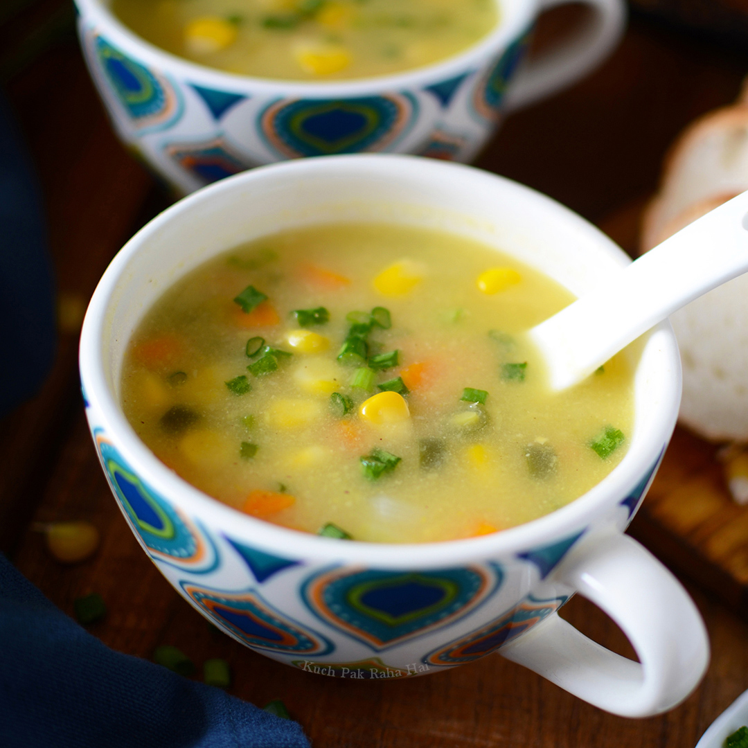 Sweet Corn Soup Recipe.