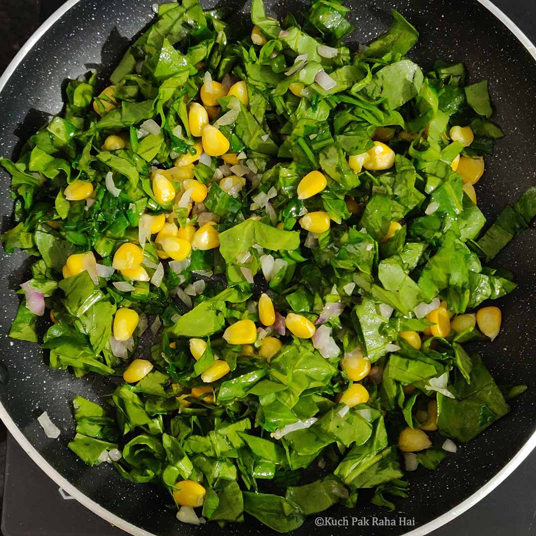 Spinach Corn Sandwich + Orange + Nuts - Indian Veggie Delight