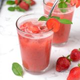 Strawberry coconut refresher drink.