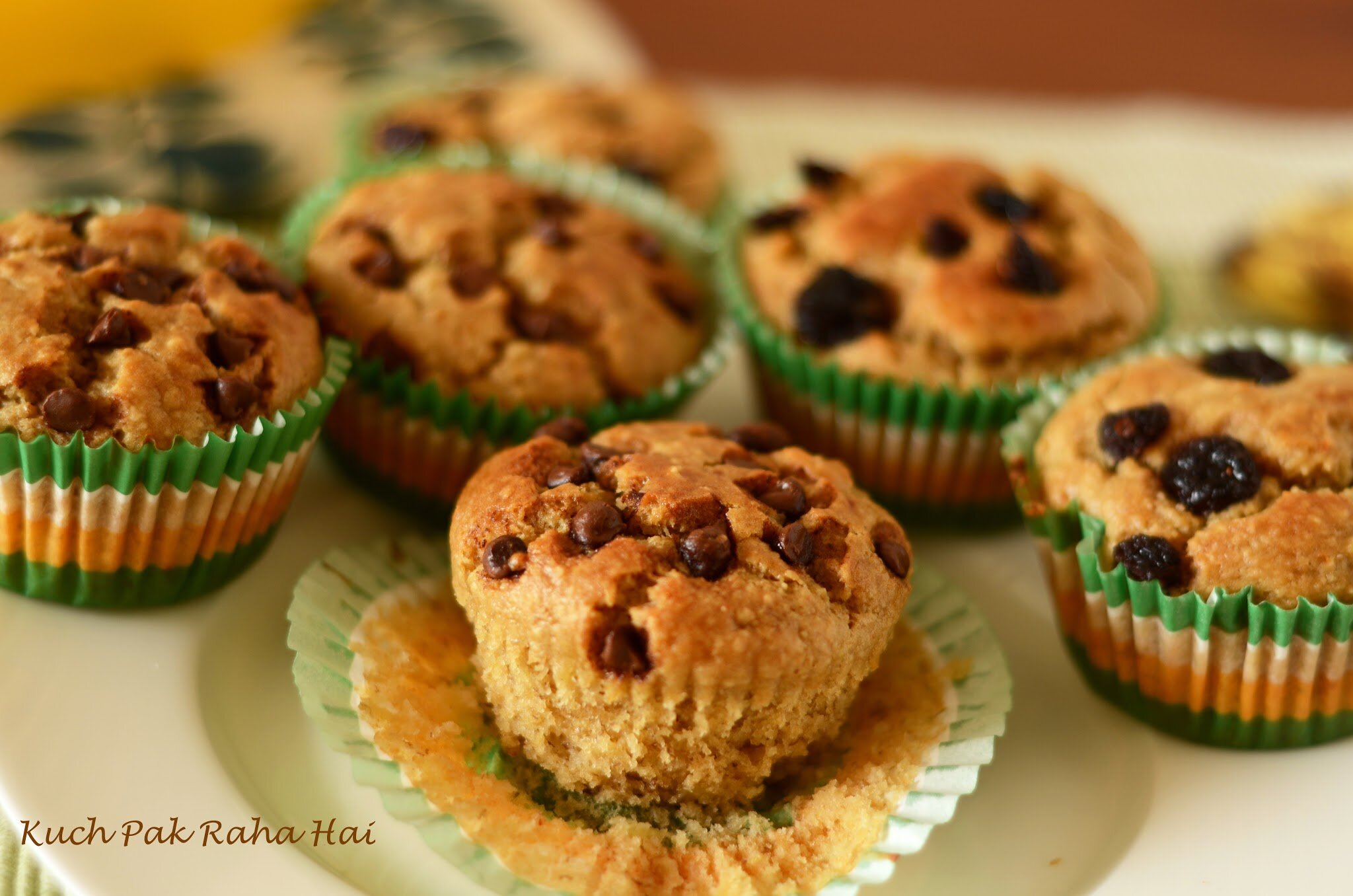 Eggless Banana Oats Muffins Recipe