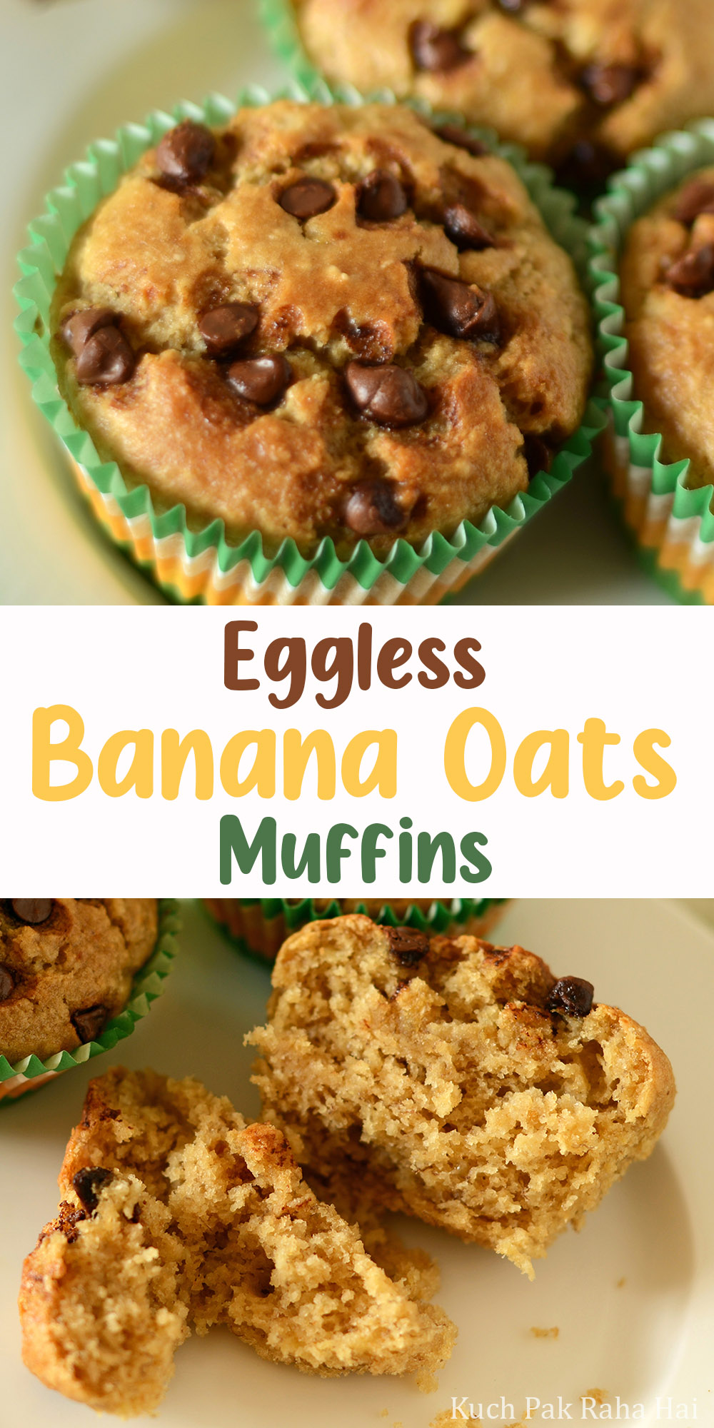 Eggless Banana Oats Muffin Recipe