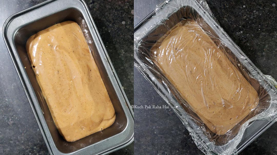 Banana chocolate ice cream mixture.