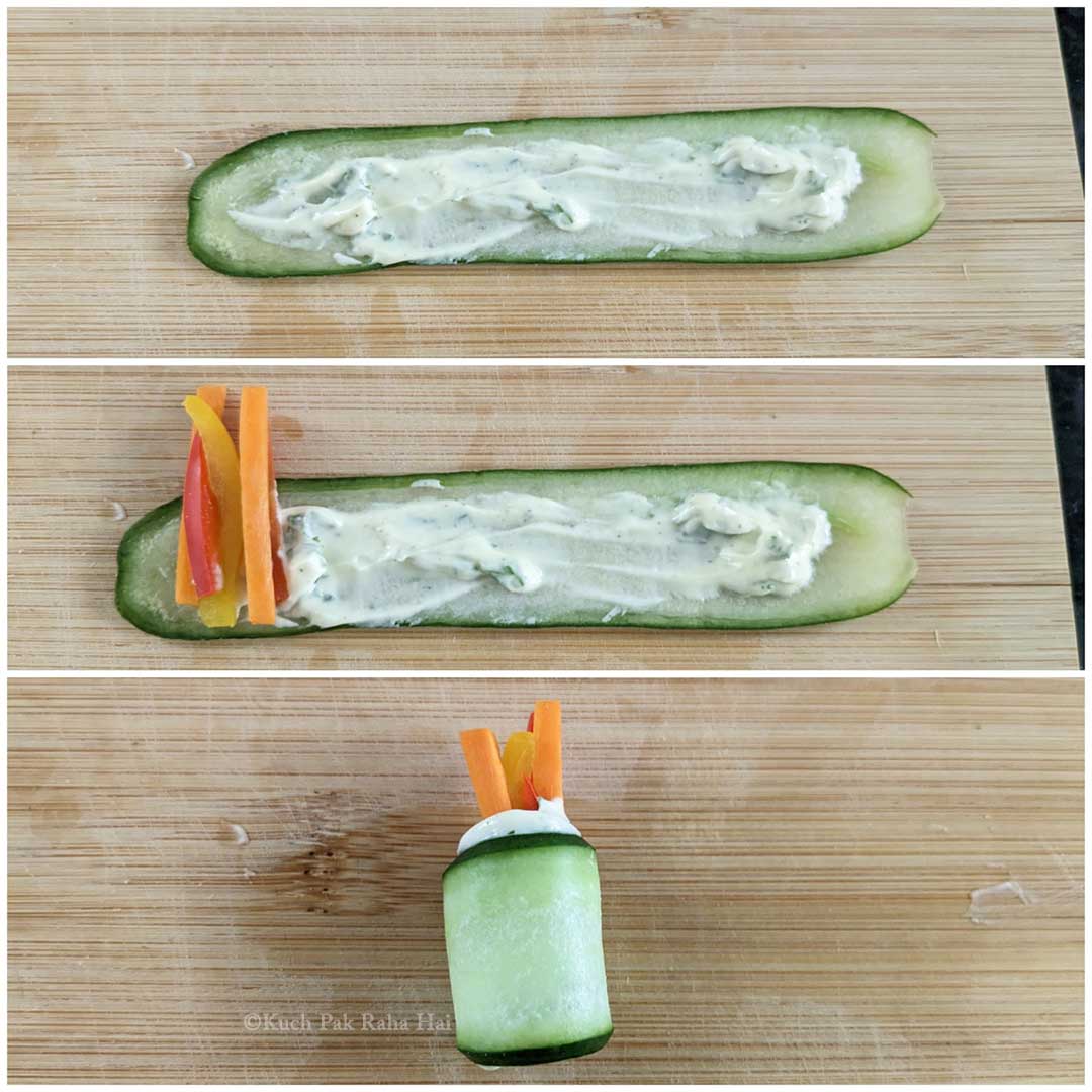 How to make cucumber rolls.