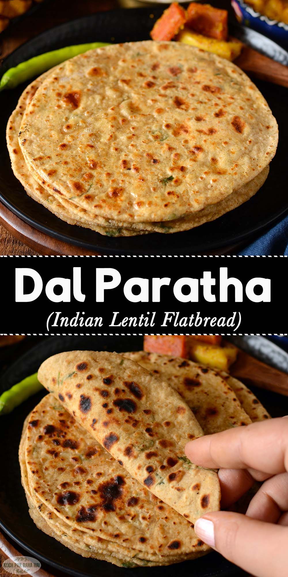 Lentil flatbread Indian.