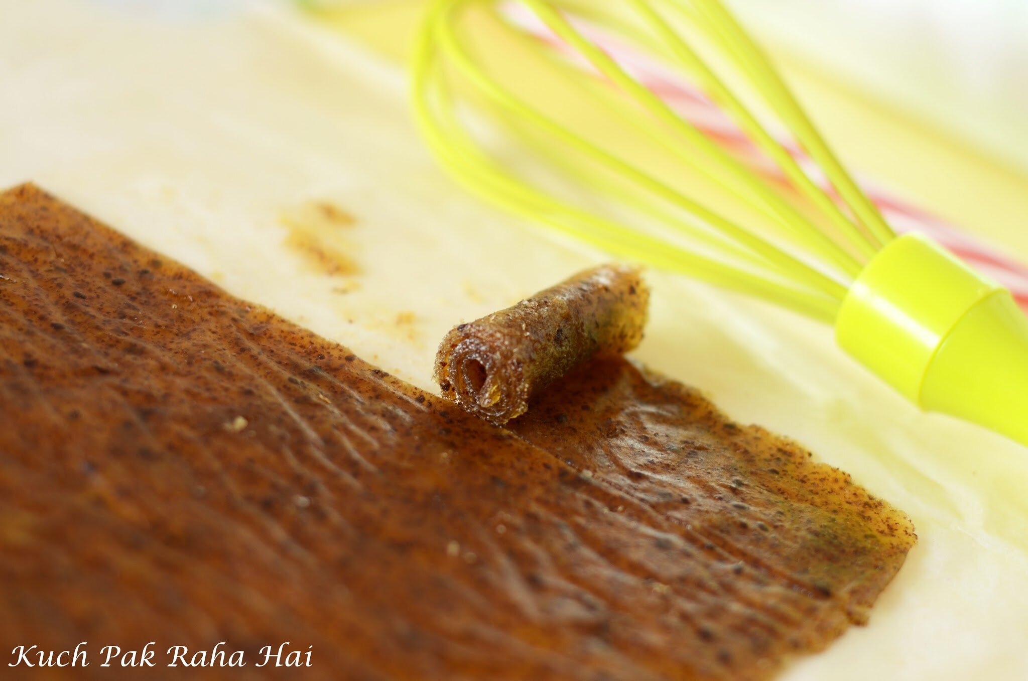 Kiwi Fruit roll ups recipe made under sun