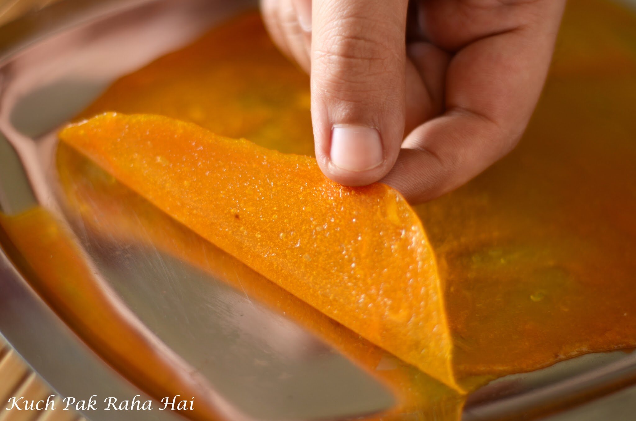 Mango Fruit roll ups fruit leather recipe made under sun without oven