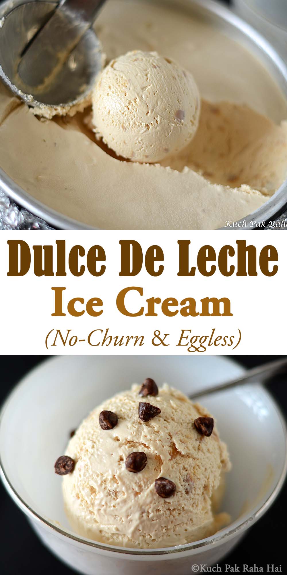 Dulce de leche ice cream easy recipe.