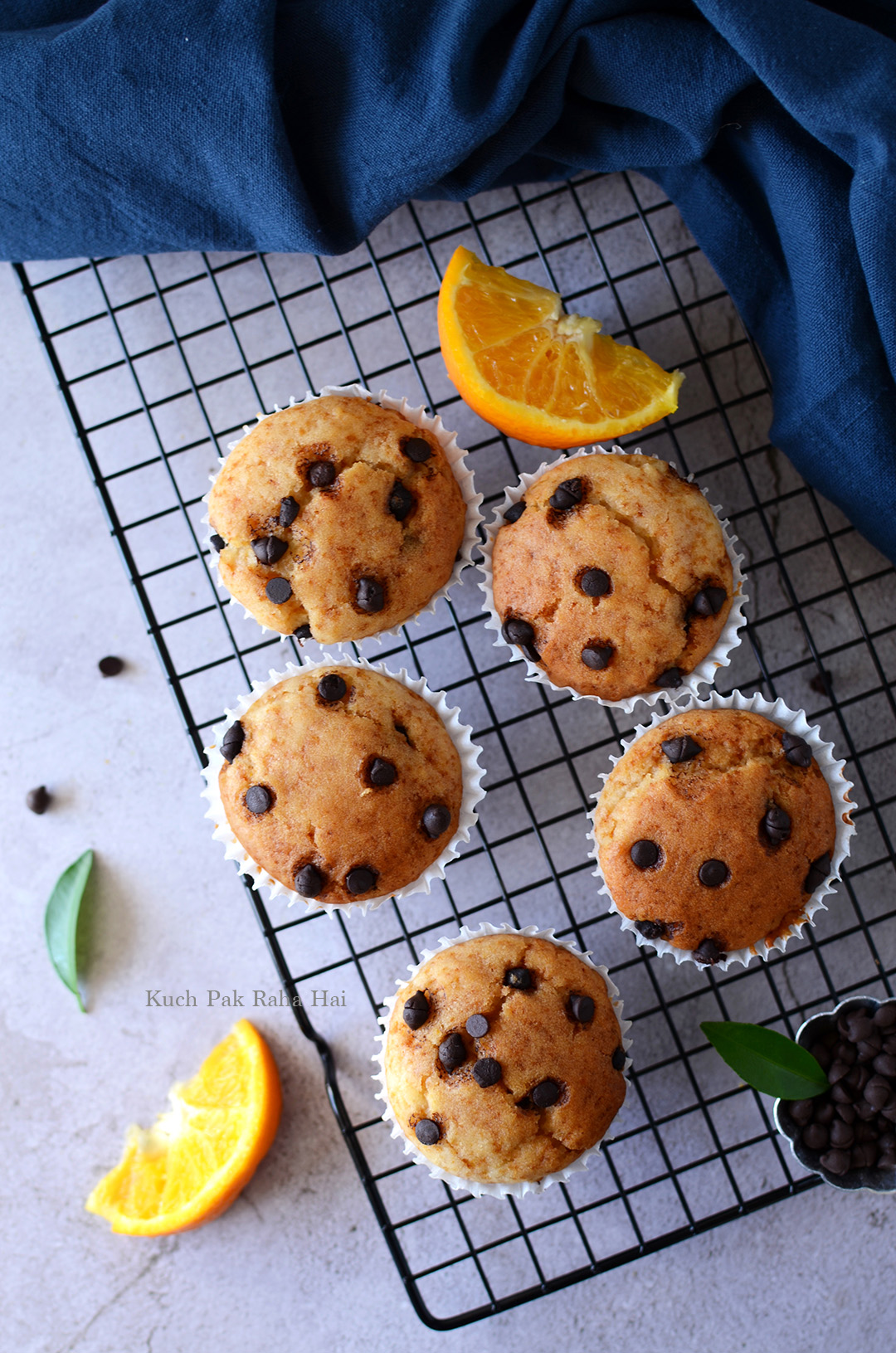 Eggless Orange chocochip Muffin recipe