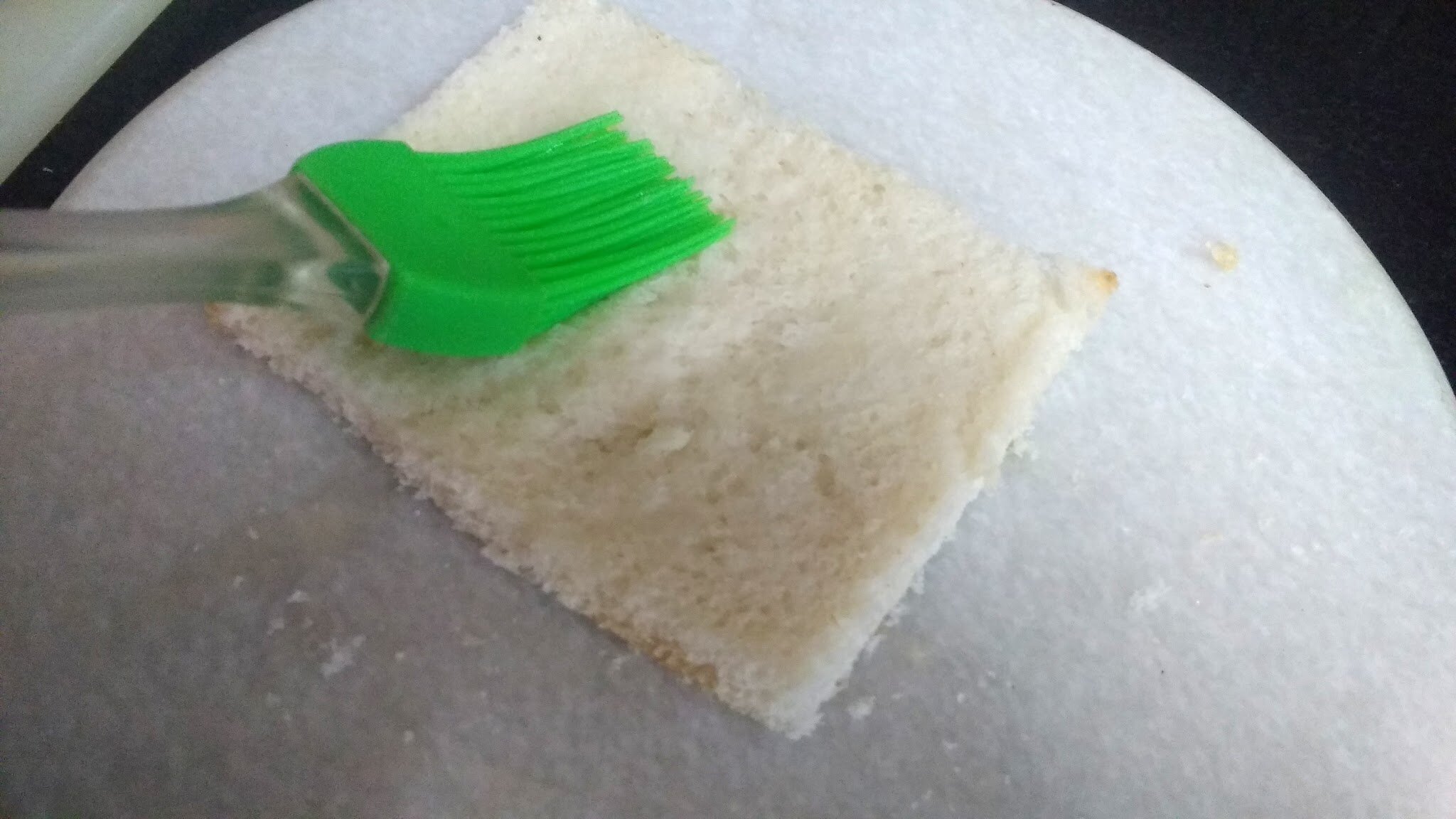 Rolling bread for dahi ke sholey.