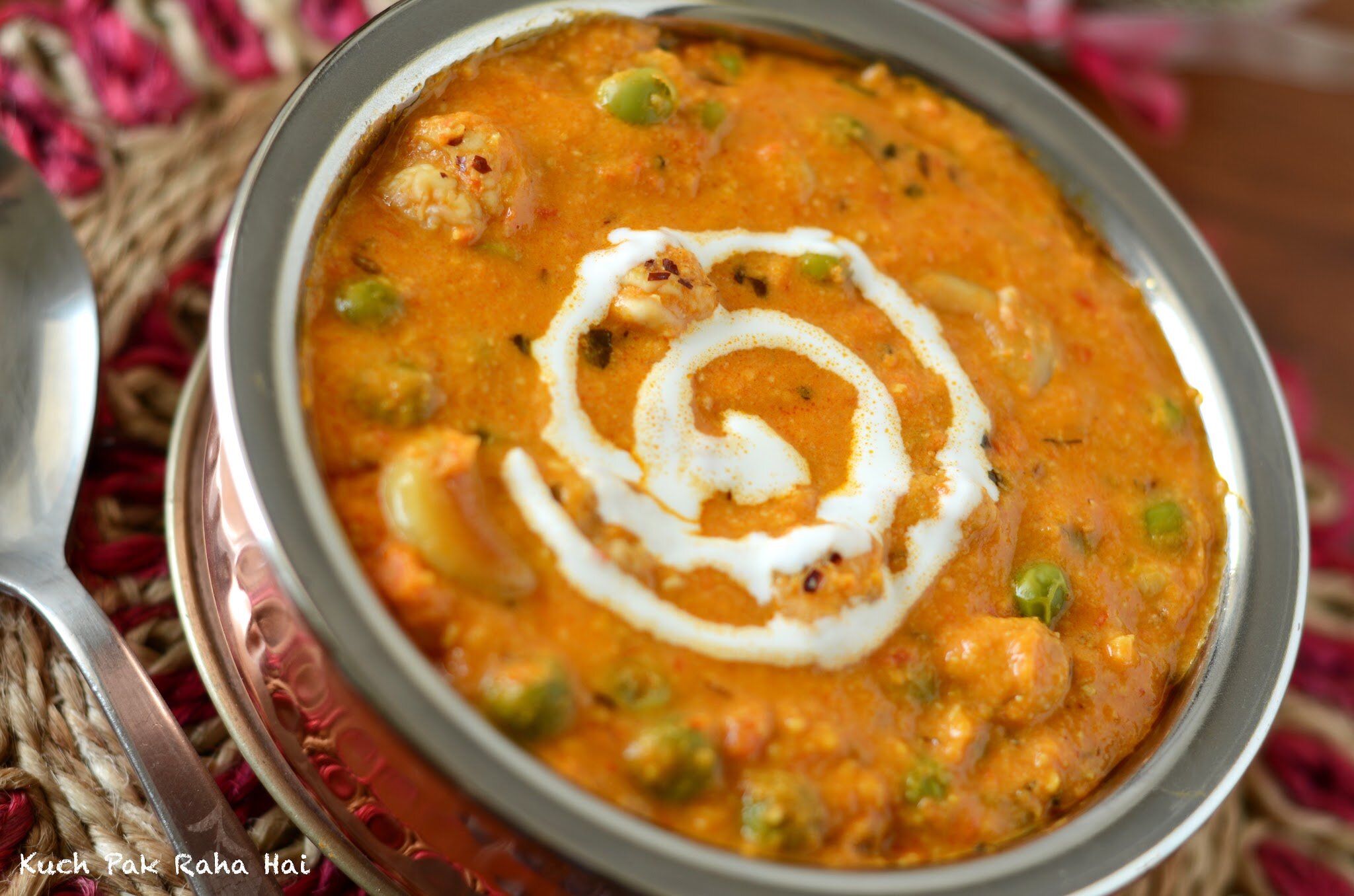 Makhana Kaju Matar Curry Recipe (Foxnuts Peas curry)