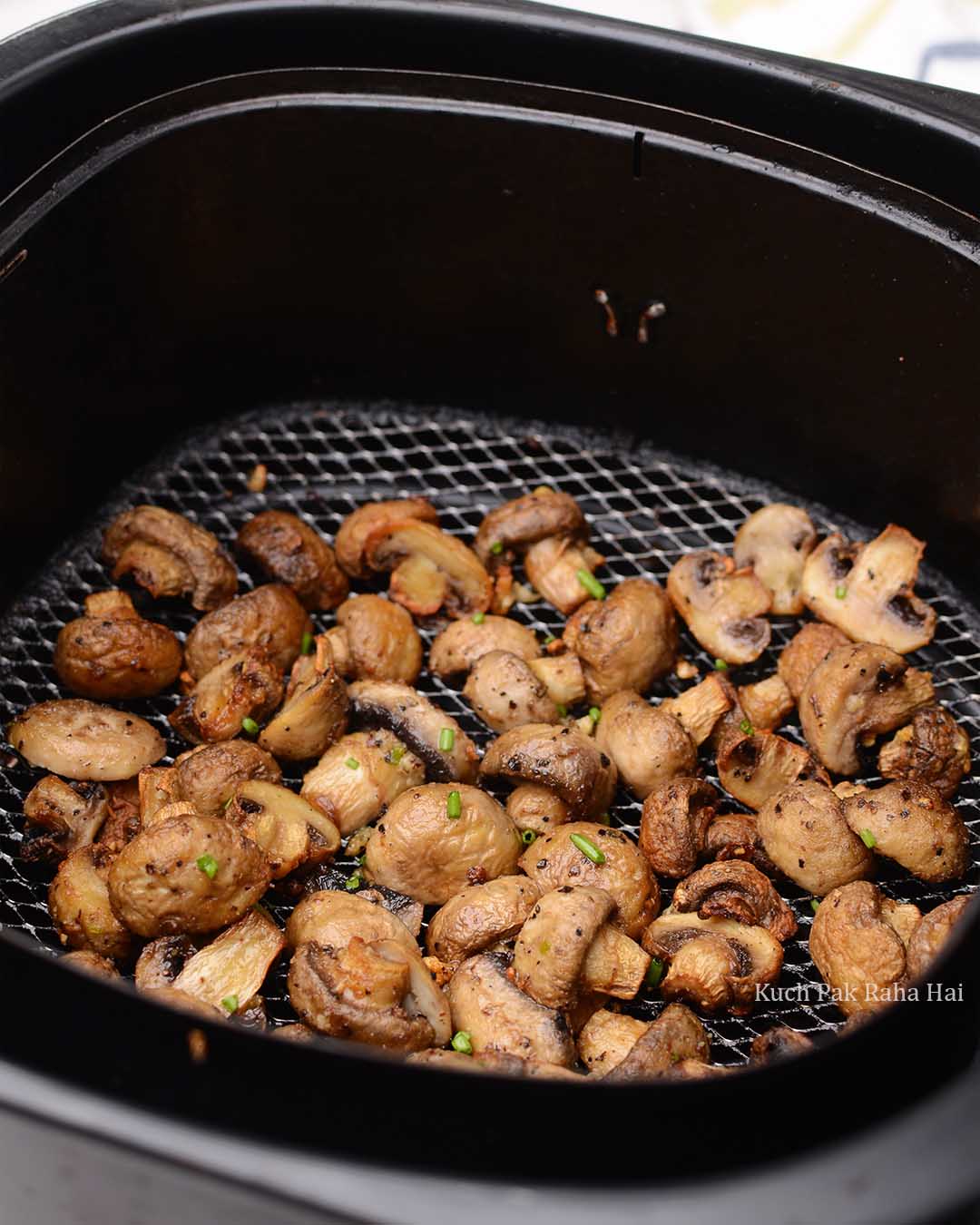garlic mushrooms vegetarian air fryer recipe