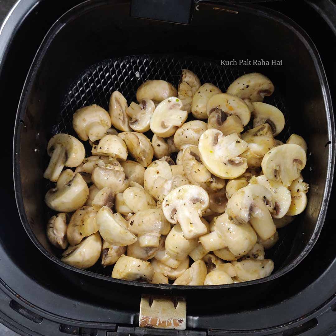 How to make mushrooms in air fryer step 4