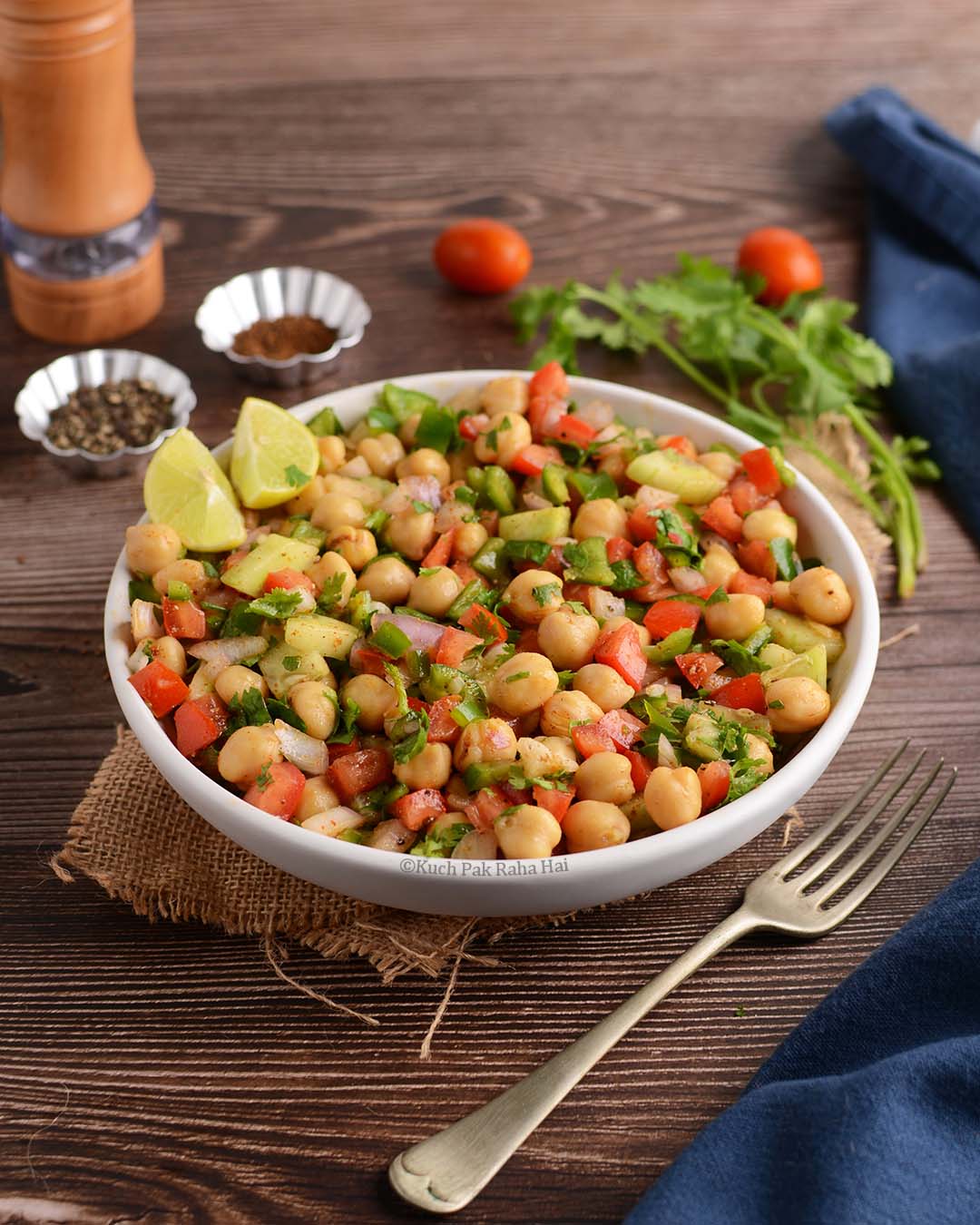 Chickpeas salad Indian.