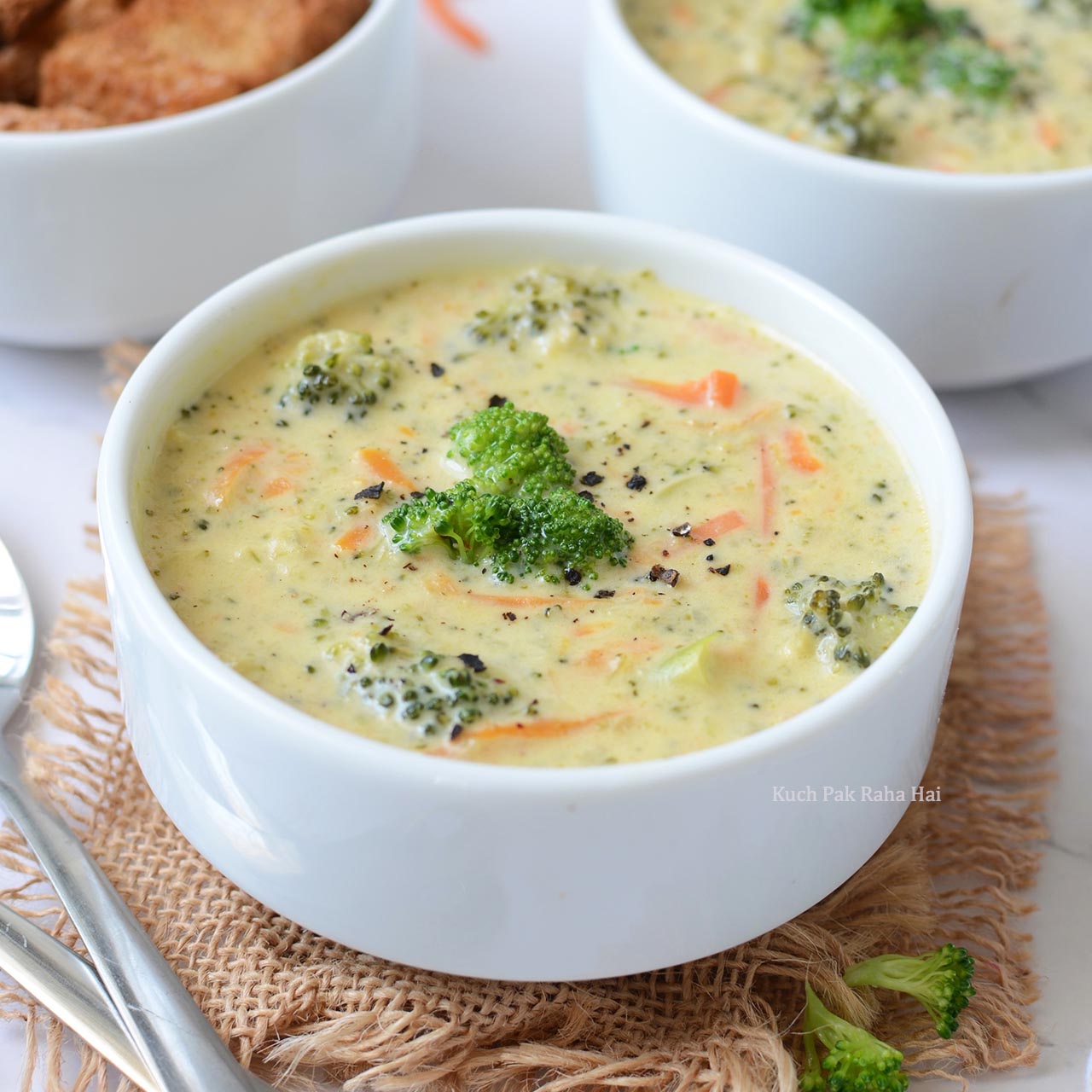 Broccoli cheese soup vegetarian.