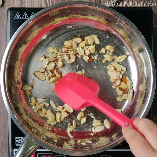Roasting almonds & cashews.