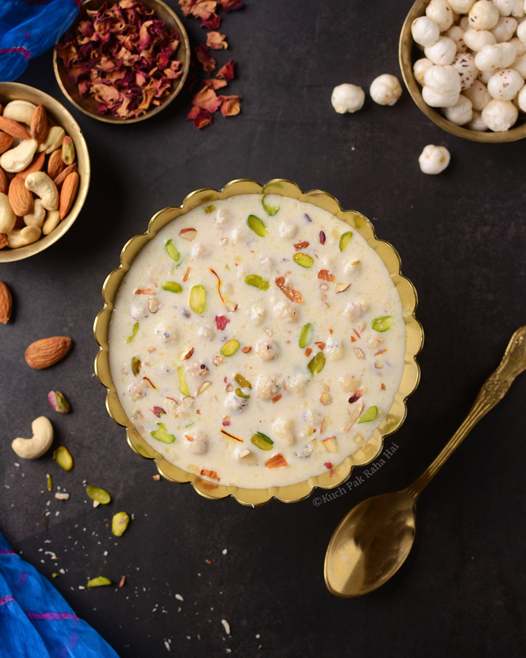 Makhane Ki Kheer or lotus seeds pudding.